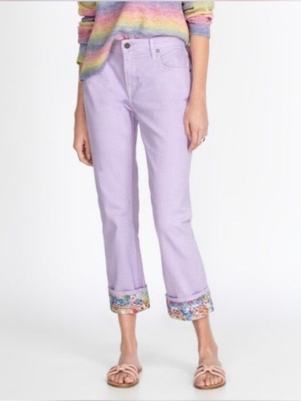 NWT! Johnny Was Reina Boyfriend Embroidered Cuff Ankle Jeans Mid Rise Size 32